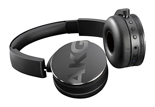 AKG Y50BT On Ear Wireless Bluetooth High End Kopfhörer Wiederaufladbar Faltbar Kompatibel mit iOS und Android Smartphones und Tablets - Schwarz