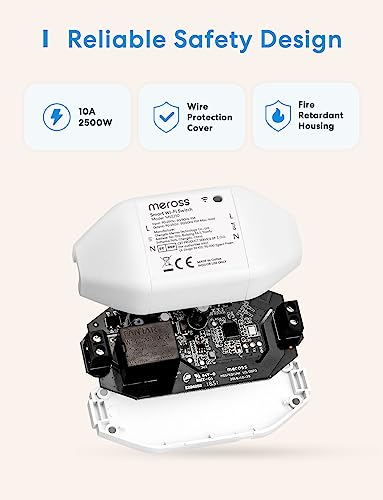 Meross WLAN Schalter Universal Smart WiFi Switch Fernbedienung Sprachsteuerung mit Amazon Alexa, Google Assistant und IFTTT, DIY Smart Home für elektrische Haushaltsgeräte - 6