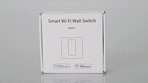 Meross Smart Lichtschalter WLAN Wandschalter, benötigt Nullleiter, 1 Weg 1 Gang Touchscreen mit App Fernsteuerung, kompatibel mit Alexa, Google Home und IFTTT, 2,4 GHz, MSS510HEU - 8