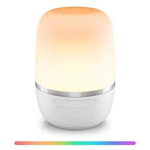 Smarte LED Nachttischlampe Meross Intelligente Dimmbar Atmosphäre Nachtlampe für Schlafzimmer Wohnzimmer, kompatibel mit Alexa, Google Assistant, mit USB-Kabel, kein Hub erforderlich