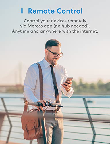Alexa MINI Steckdose 4er Pack Funktioniert mit Apple HomeKit, Meross WLAN Steckdose mit Sprachsteuerung und APP Fernsteuerung, WiFi Smart Plug mit Zeitschaltuhr, kein Hub Erforderlich, 10A - 3