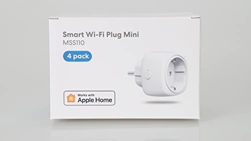 Alexa MINI Steckdose 4er Pack Funktioniert mit Apple HomeKit, Meross WLAN Steckdose mit Sprachsteuerung und APP Fernsteuerung, WiFi Smart Plug mit Zeitschaltuhr, kein Hub Erforderlich, 10A - 10