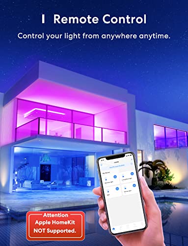 Meross Smart LED Lampe, WLAN dimmbare Glühbirne intelligente Mehrfarbige Birne Äquivalent 60W E27 2700K-6500K kompatibel mit Alexa, Google Home und SmartThings, Warmweiß, 1 Stück (1er Pack) - 3